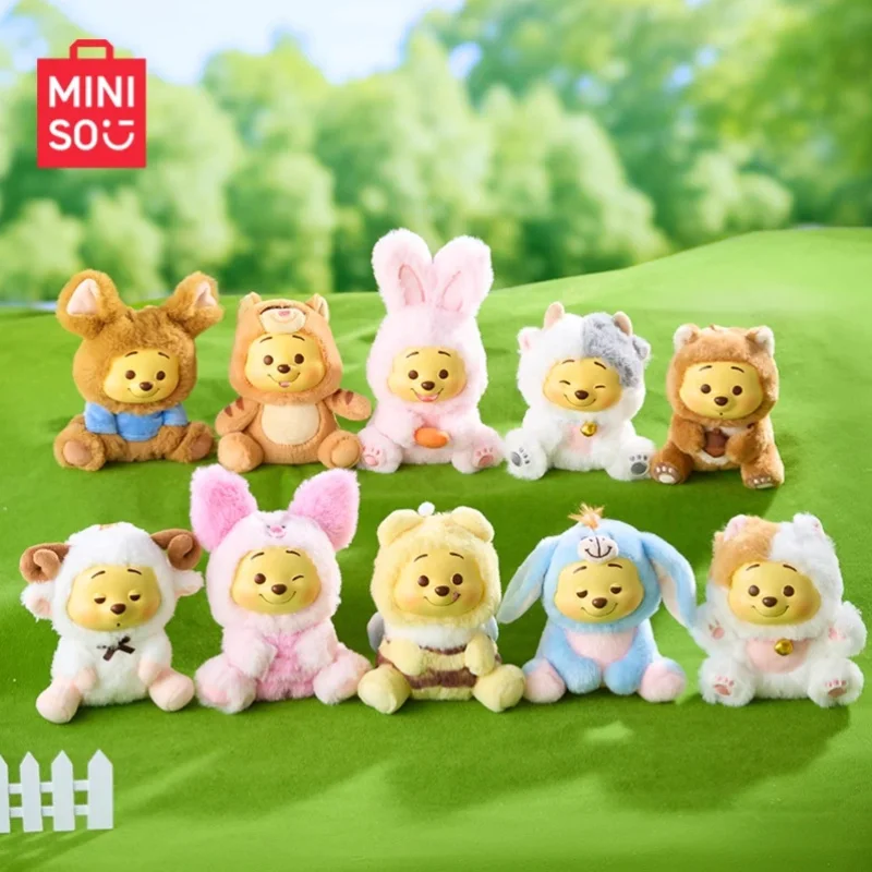 حقيقي ديزني ويني ذا بوه المشاغب سلسلة الحفلات صندوق أعمى لطيف أفخم دمية حقيبة سلسلة مفاتيح هدية سحرية للفتيات والنساء #6