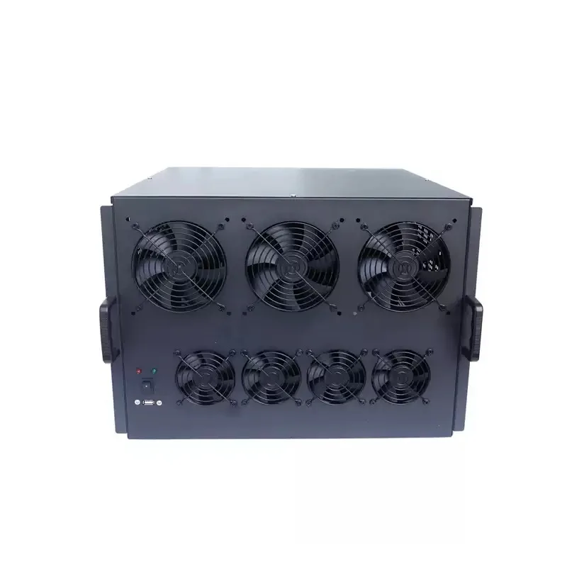 6 8 card chassis 6u server multi graphics dual power standard ATX main board platform