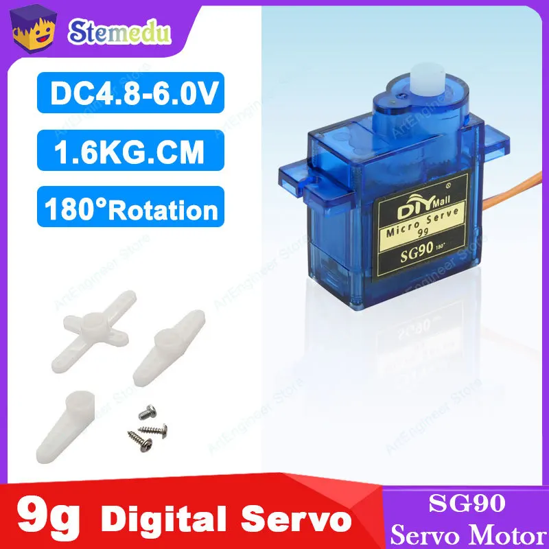 9G محرك سيرفو صغير صغير لاردوينو RC نموذج سيارة روبوت 6CH هليكوبتر طائرة التحكم لتقوم بها بنفسك اللعب طائرات بدون طيار 2/5/10/100 قطعة/الوحدة SG90