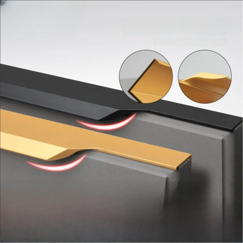300-1000MM High-Quality 5-Color Aluminum Alloy Invisible Handles-Modern Minimalist Recessed Pulls/Cabinets/Drawers/Cabinet Doors