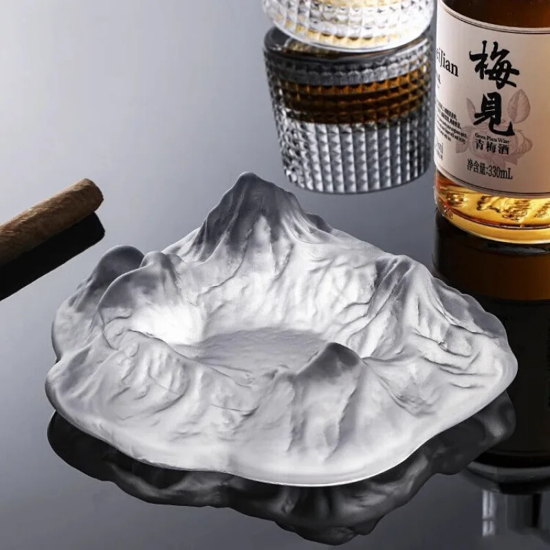 Creative Glass Ashtray, Desktop Ashtray Storage Ornament Home & Office Ashtray High-end Light Luxury Gift - Smoking Accessories