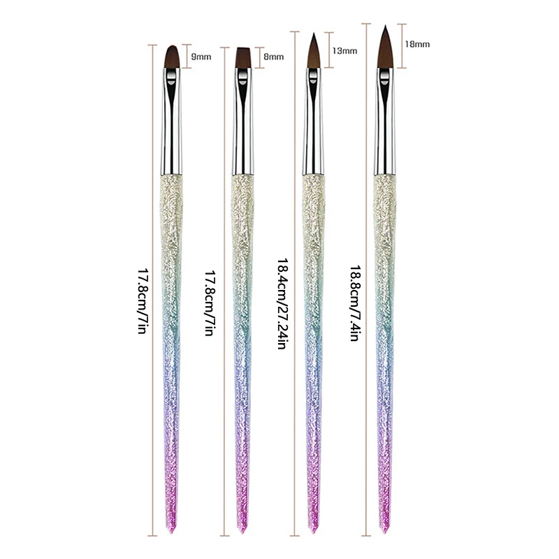 Nail Brush DIY Nail Art Painting Pen Transparent Sweeping Brushes Drawing Manicure Nail Tool Accessories