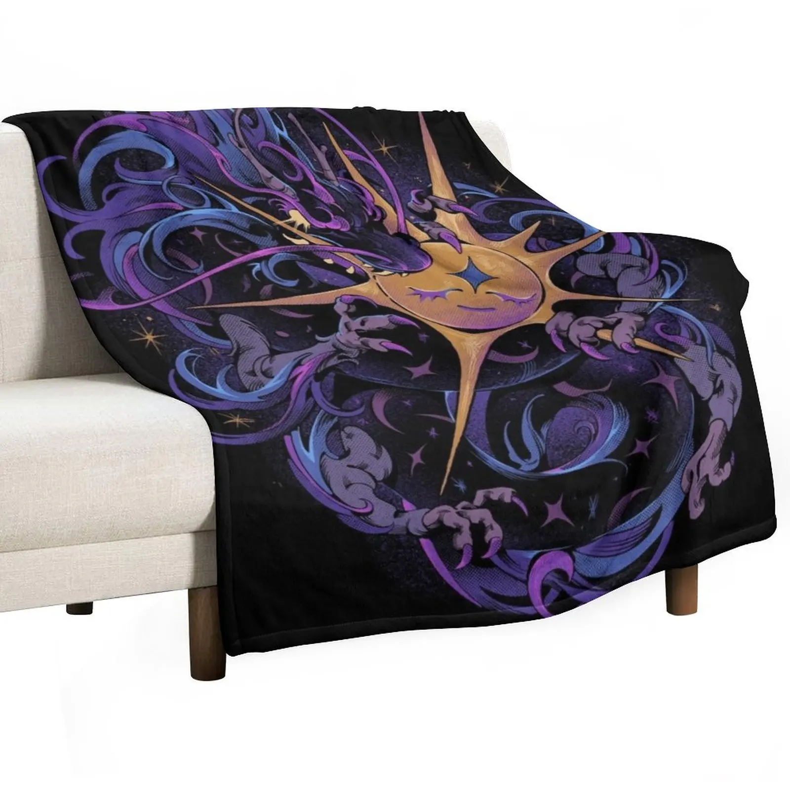 Eclipse Dragon Throw Blanket Comforter Large Polar Soft Beds Sleeping Bag Furry Blankets