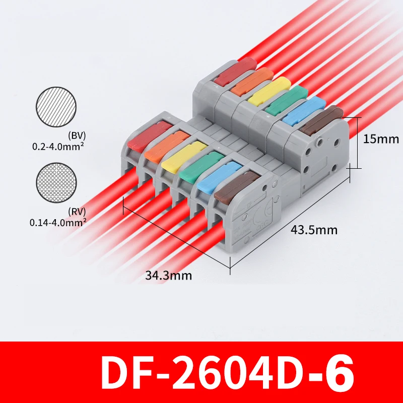 chnhj 10PCS Docking Mini Schnell Draht Stecker Universal Kompakte Elektrische Verdrahtung Anschlüsse Push-in Butt Leiter Terminal Block 9