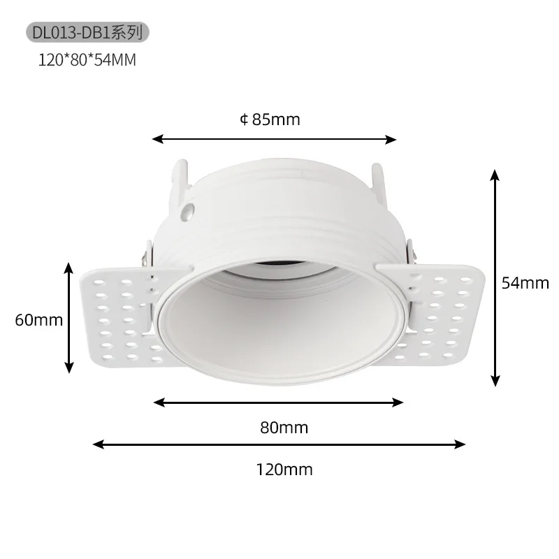 Randloze Verstelbare Anti-Glare LED Spotlight Verzonken Trimless Plafond Downlight GU10/MR16 Spot Light Houder Beugel Fittings