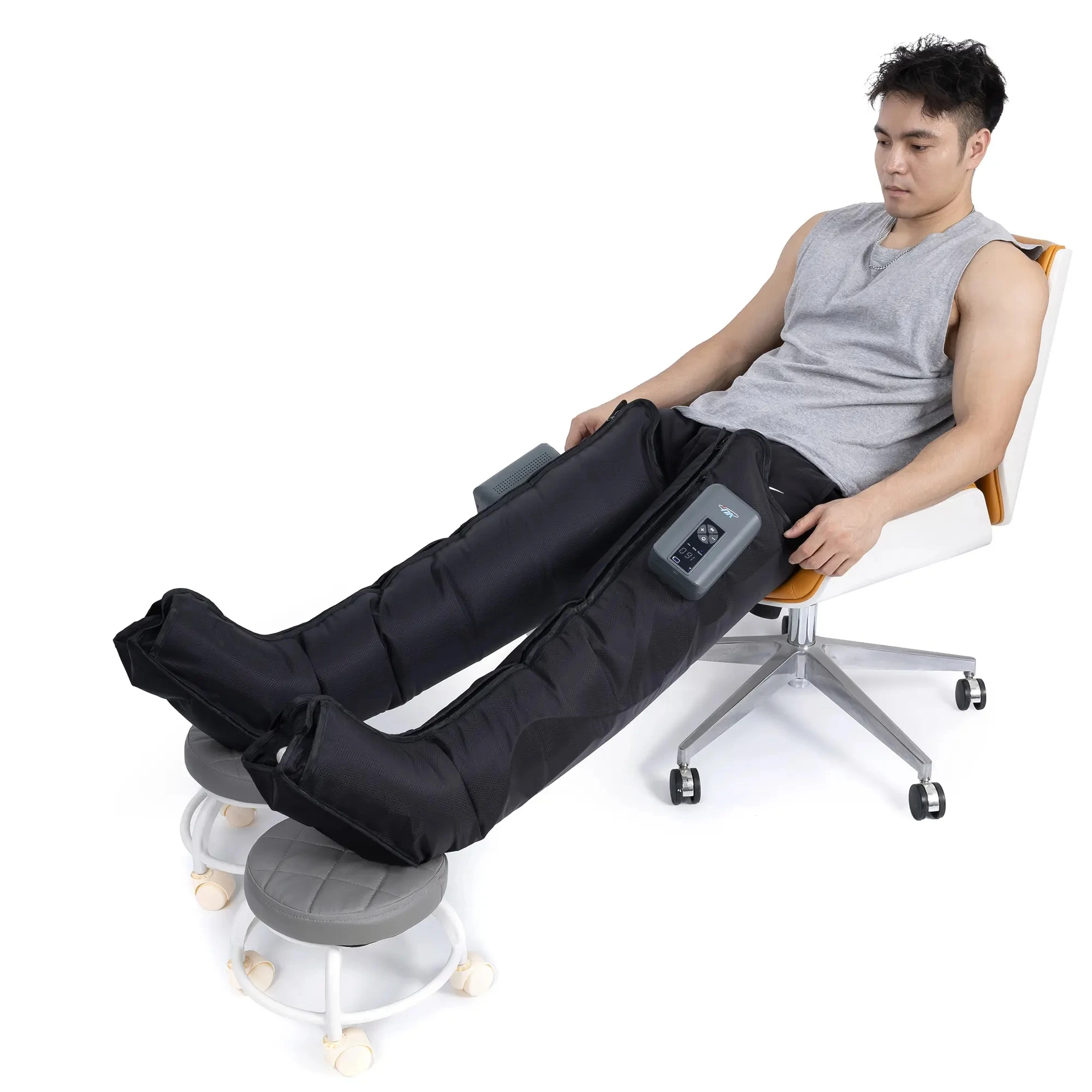 VU RecoveryAir JetBoots Massage Compression Boots Leg Compression Sleeve & Foot Massager for Circulation and Pain Relief