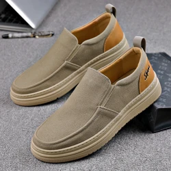 Canvas Shoes Men with Breathable Soft Soles and A Wide Toe Flat Sole New 2023 Summer Thick Soled Driving Old Beijing Cloth Shoes