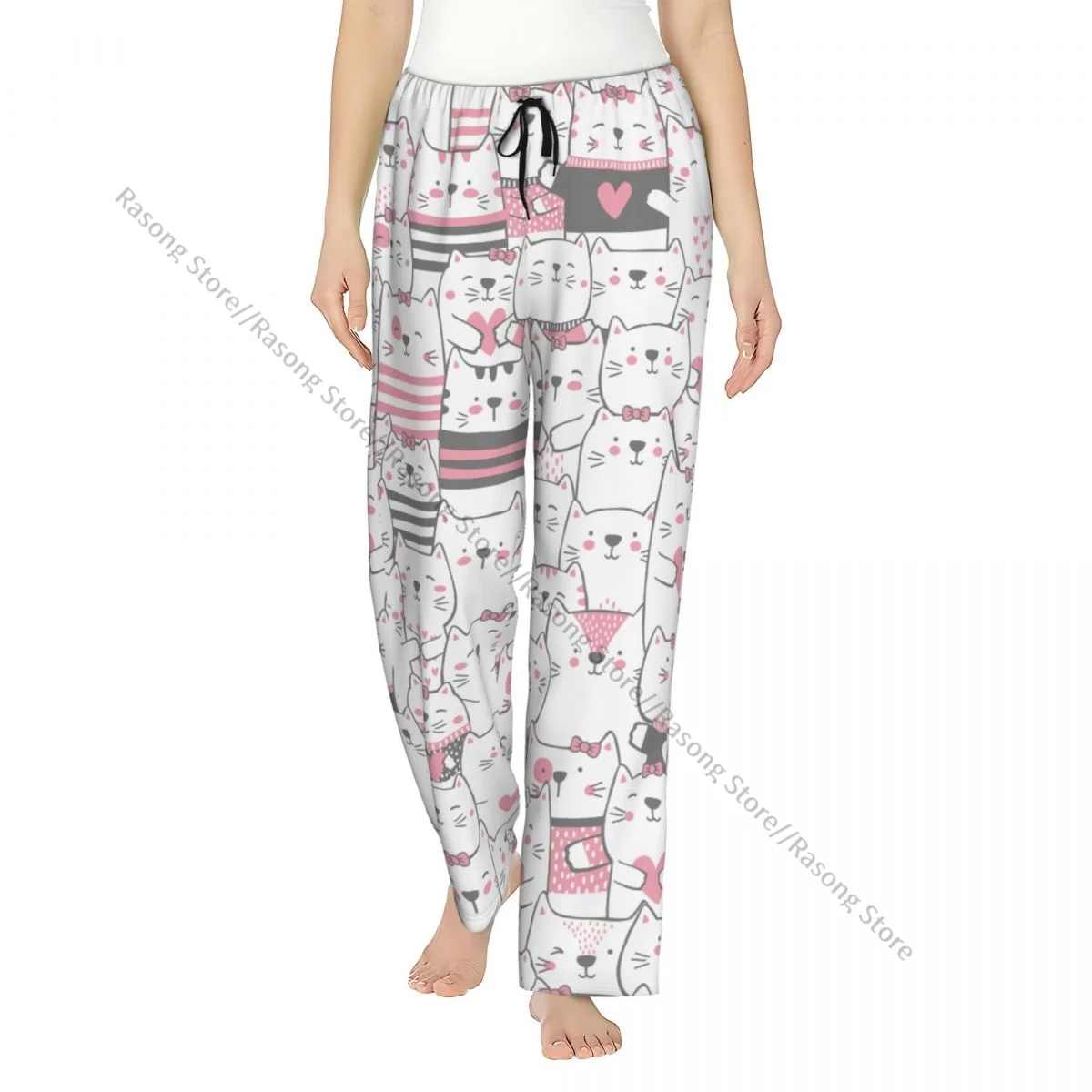 

Women Lounge Pants Soft Cute Cats Pajama Pants Winter Sleepwear