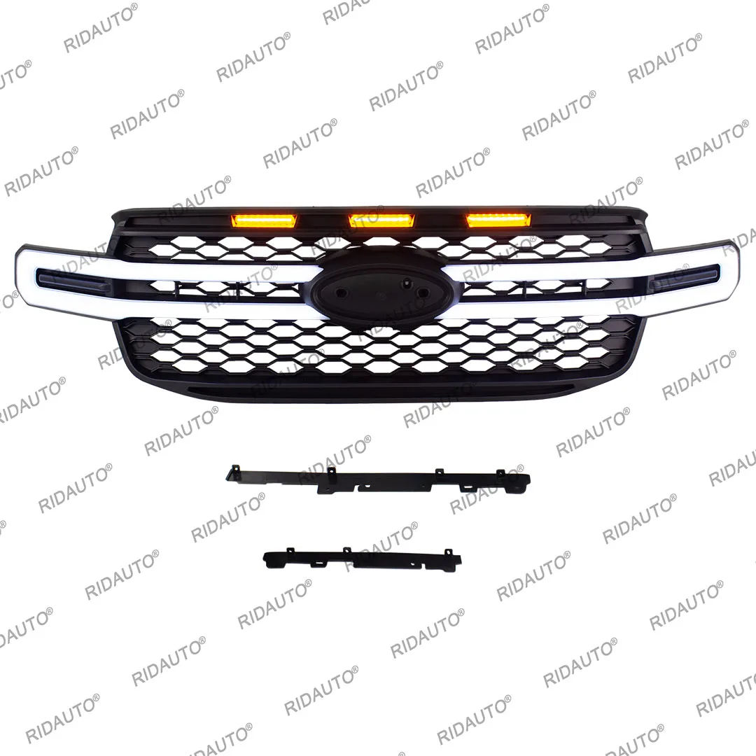 Through-type daytime running lights Predator Night Hawk LED Grille Integration With LED Surround For FORD RANGER 2023-2025+ T9