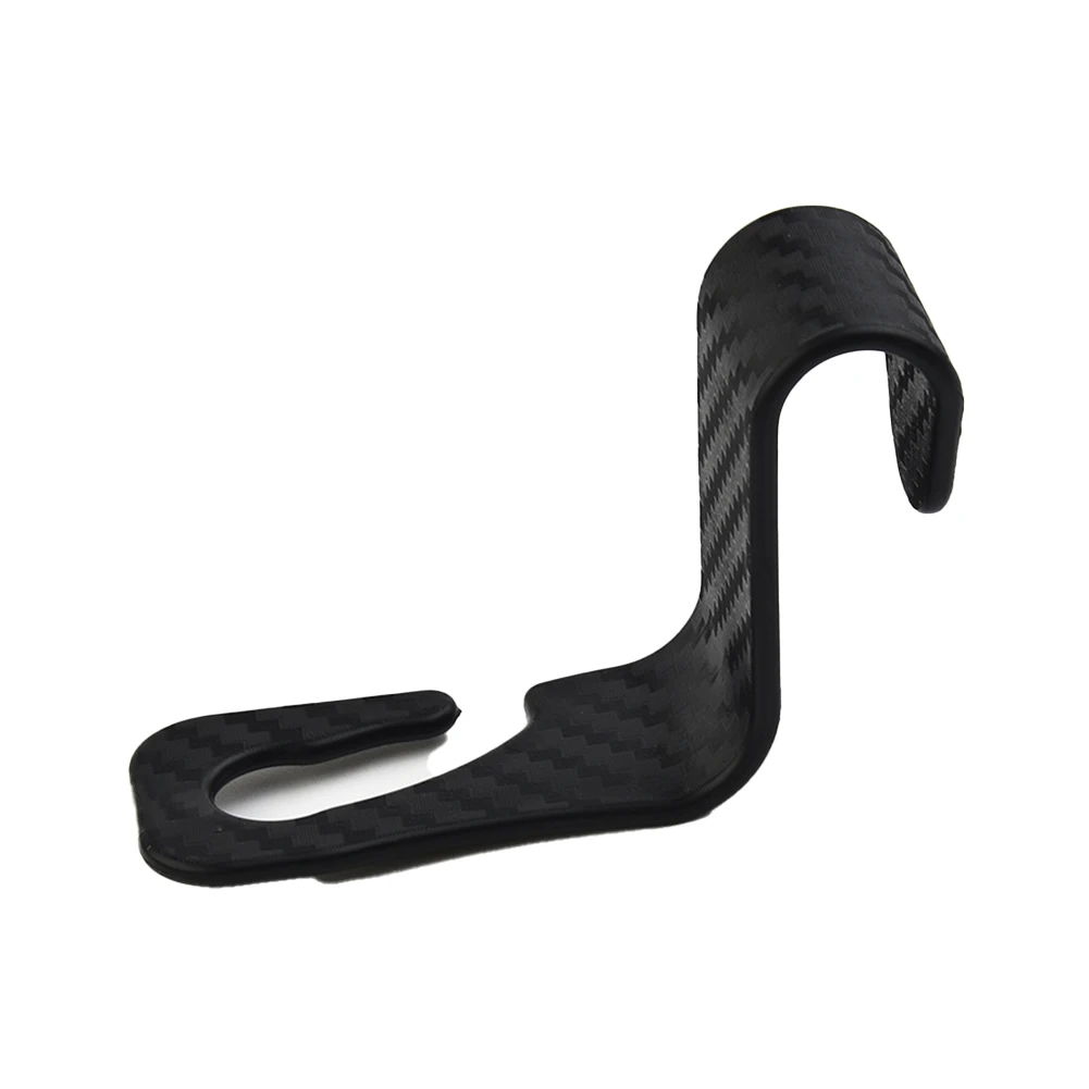 Car Interiors Hook 2x Accessories 2pcs ABS Auto Back Seat Carbon Fiber Headrest Hooks Seat Organizer Hanger Storage Hook