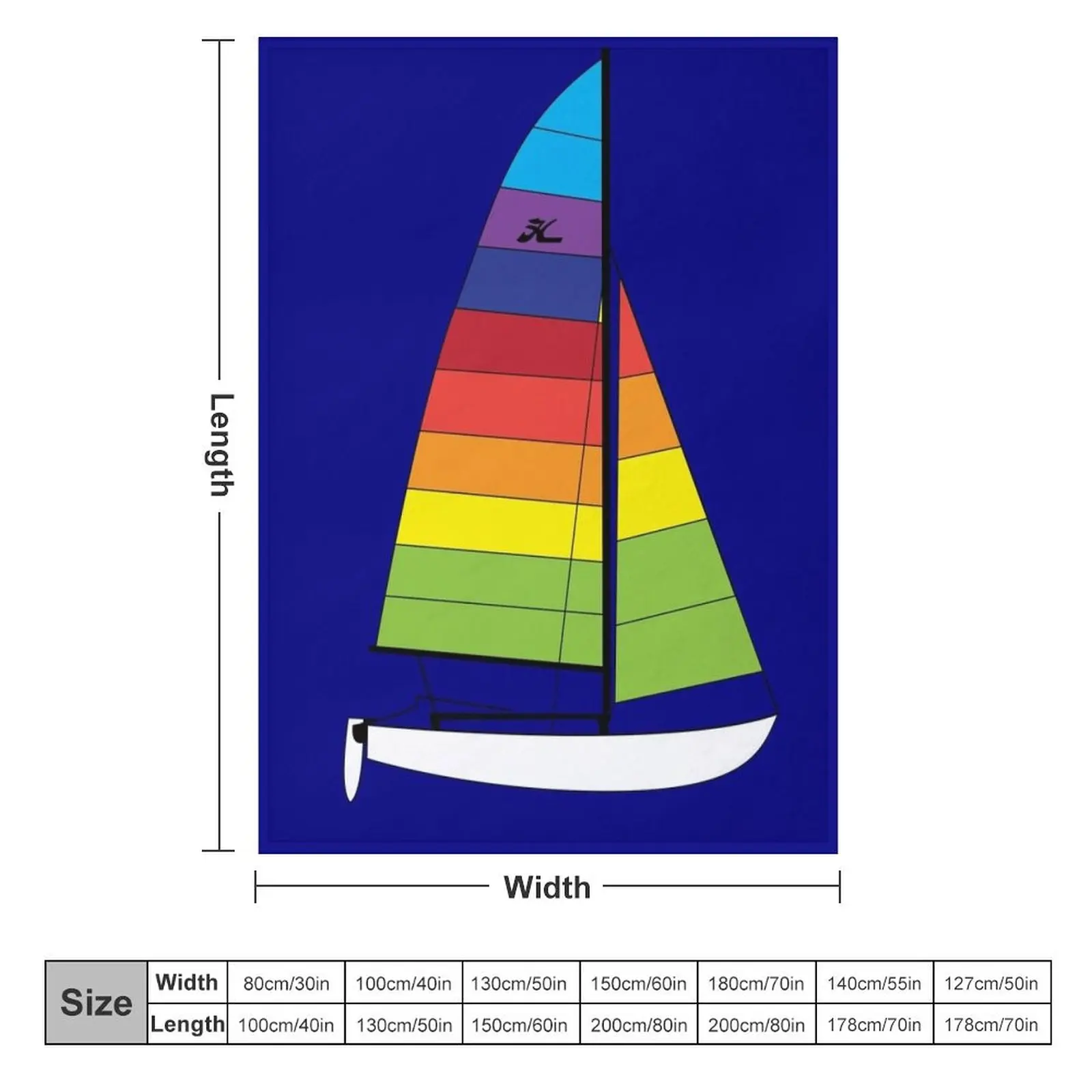 Hobie 16 Catamaran Sailboat Throw Blanket Quilt Extra Large Throw Decoratives Sleeping Bag Blankets