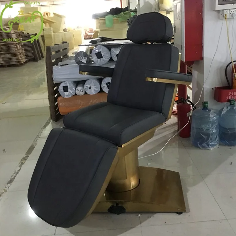 Great Foshan Factory Hot Sale New Arrival High Quality Black Cosmetic Electric Eyelash Facial Beauty Salon Bed