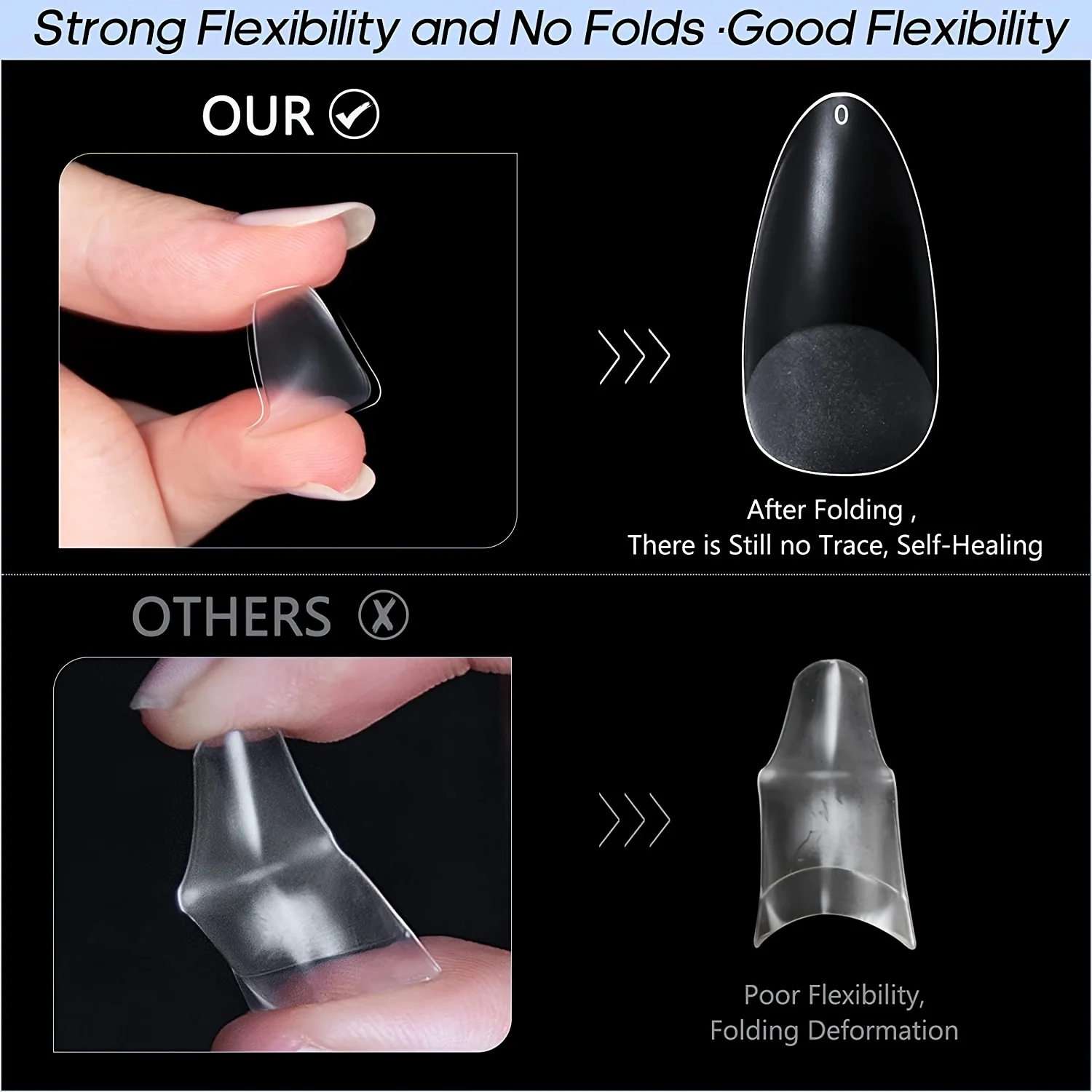 240 Uds. Puntas de uñas postizas de almendra, media cubierta completa de uñas, Stiletto mate esmerilado, extensión de uñas postizas cortas para salón