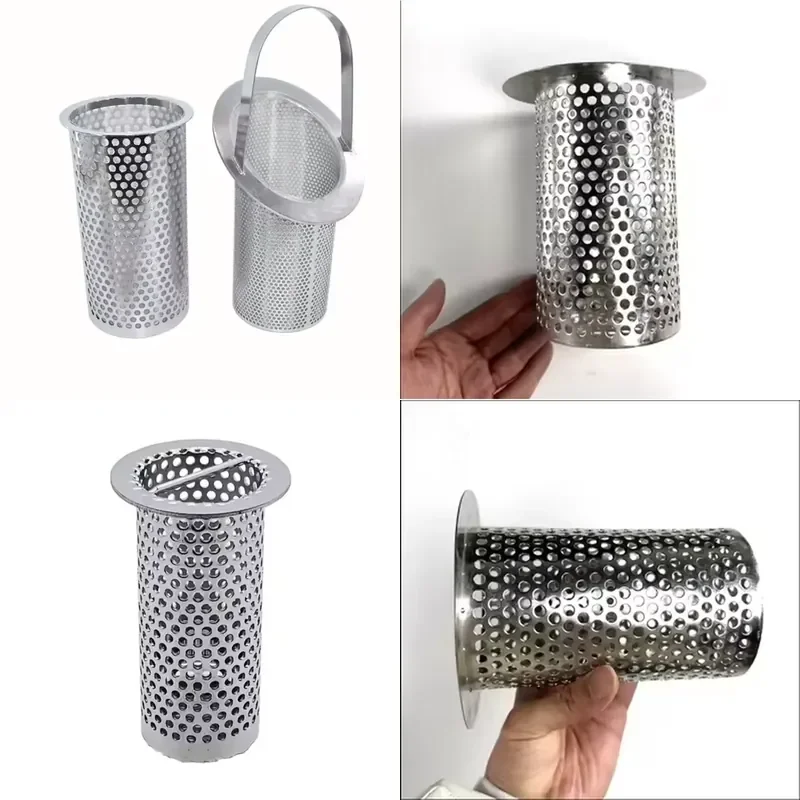 for OEM Double Braided 304 316L Stainless Steel Wire Mesh Cylindrical Porous Corrosion Resistant Filter Basket