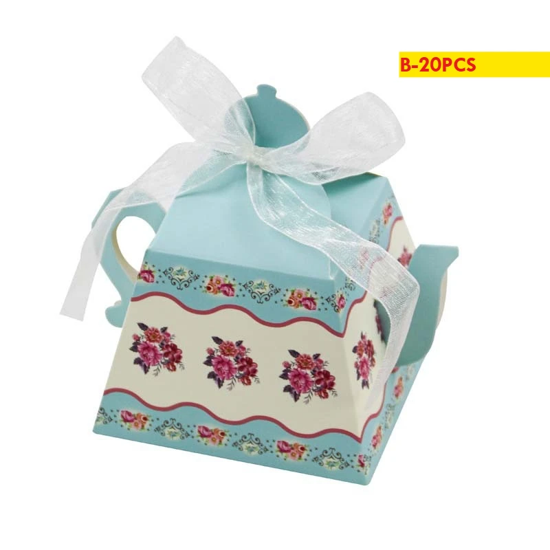 Retro Teapot Shape Paper Candy Box, Wedding Favor