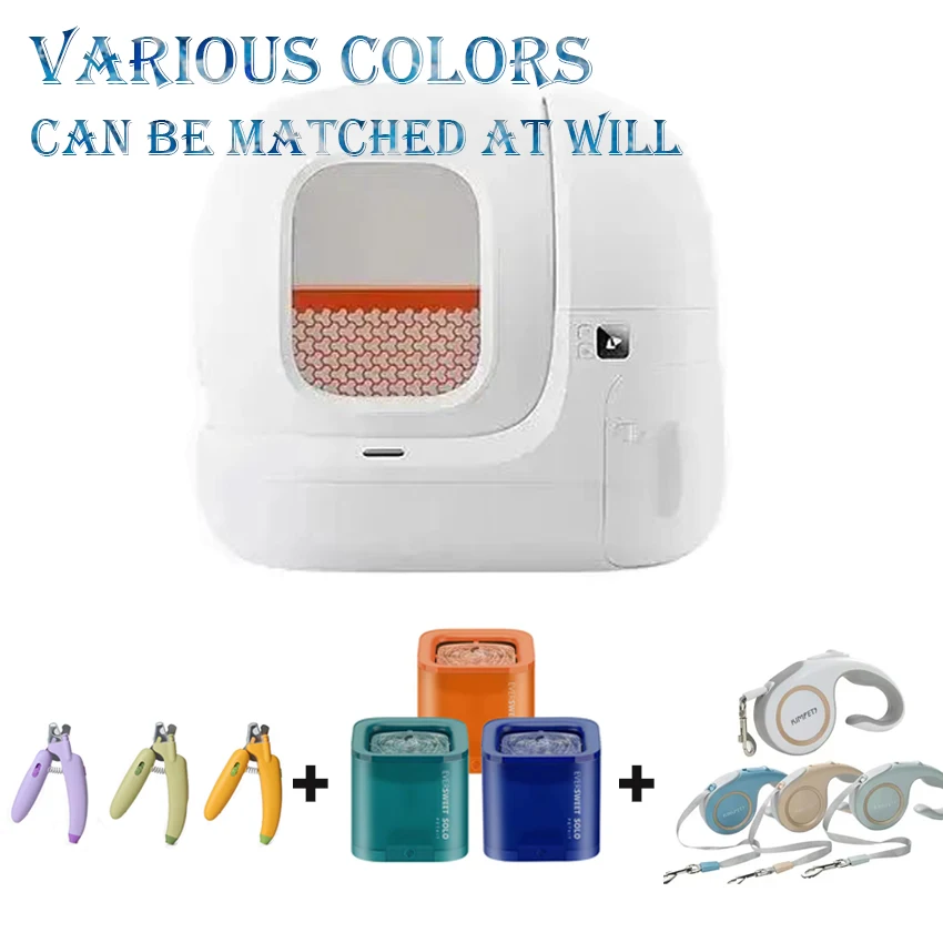 Wholesale 4-in-1 Hot Selling Cat Kit PETKIT Cat Li tter Box+PETKIT Water Dispenser+Nail Clipper+Leash(Total 4pcs)