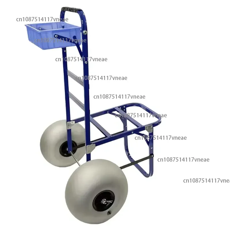 Hot Sale Aluminium Folding Fishing Trolley Cart With Two Balloon Wheel Metal Platform for Beach Shopping Storage Tools