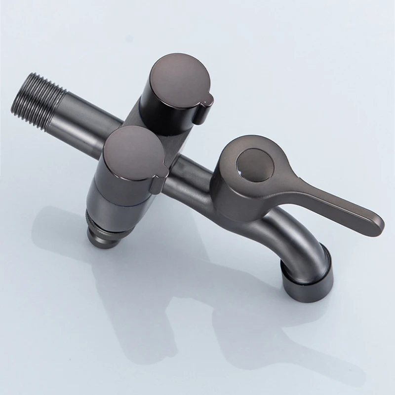 

Stainless Steel Water Outlet Washing Machine Faucet Three Spout Outdoor Bathroom Balcony Valve Wall Mount Toilet Bidet Sprayer