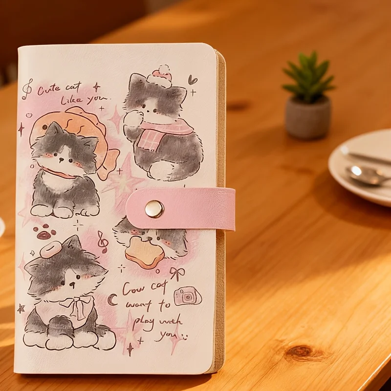 Cartoon-illustrated border animal savings book, cute storage notebook, high-value financial savings money-saving banknote book