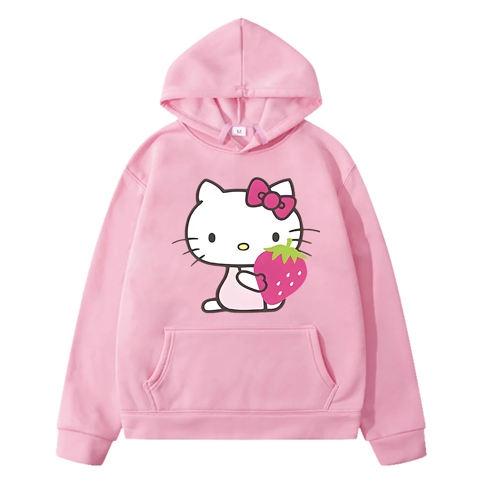 Hello Kiittyy Cat Y2K Cartoon Anime Kids Hoodies 2024 New Spring and Autumn Boys/Girls Sweatshirts Kawaii Couple Pullovers Y2k