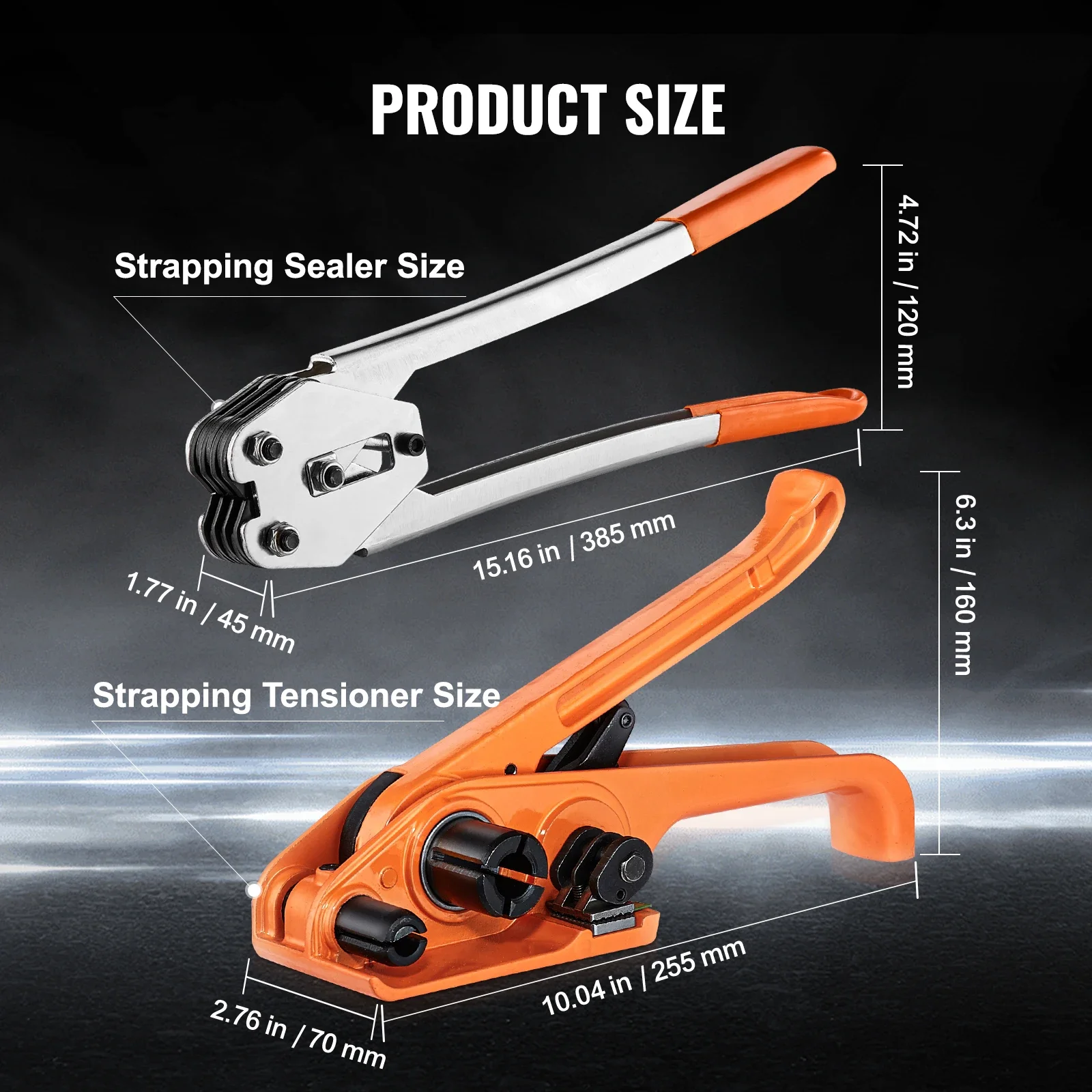with Tensioner Banding Sealer Tool 328ft PP Band 100 Metal Seal for Packing Belt SucceBuy Pallet Packaging Strapping Banding Kit