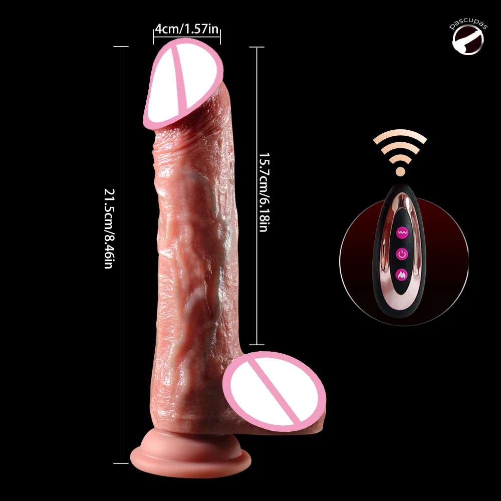 Gode vibrateur réaliste pour pénis, masseur télescopique, télécommande féminine, Masturbation, grosse bite, Anal, 18 jouets sexuels pour adultes