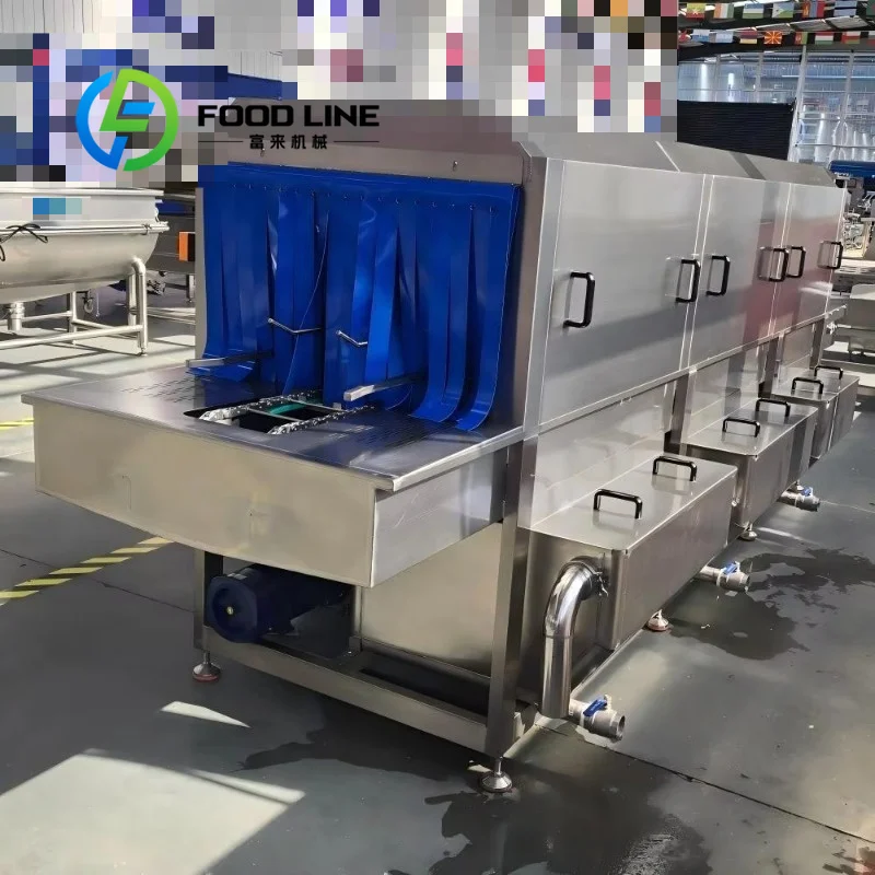 Robust Tray Basket Washing Machine Designed To Handle Heavy Loads Of Stacked Trays Without Jamming Or Damaging The Delicate