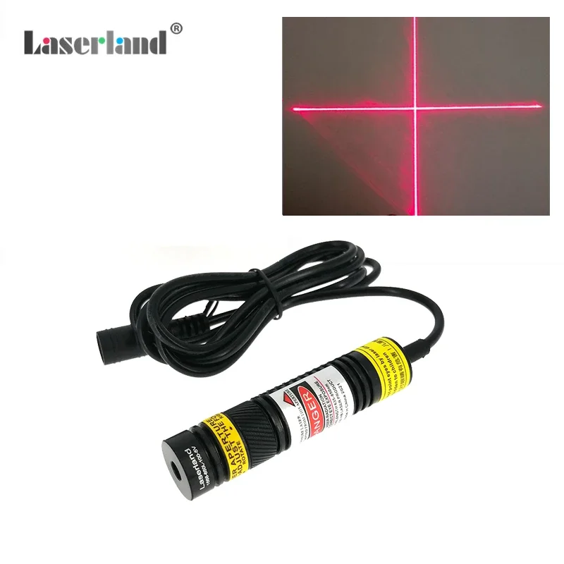 16*68mm 638nm Orange Red Cross Hair Line Laser Module with Diode in