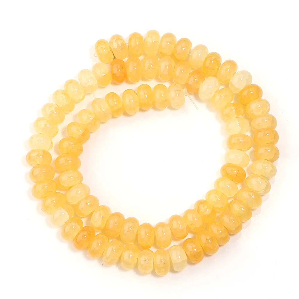 5x8mm Colorful Rondelle Glass Beads Loose Spacer Flat Round Abacus Jade Beads For DIY Charms Bracelet Necklace Decor Accessories image 3