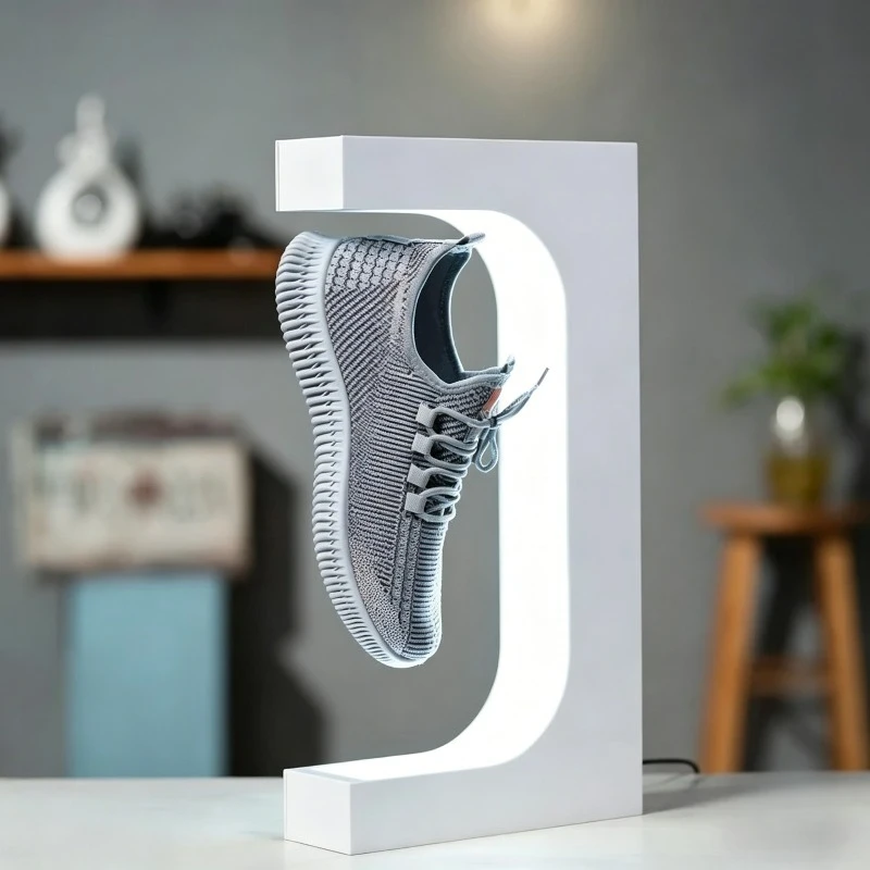 Magnetic levitation shoe rack display rack acrylic