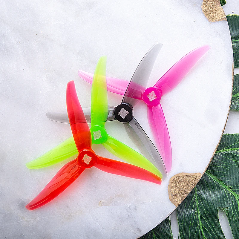 4 sztuk/2pairs Gemfan 4023 1.5mm 2mm 4 cal 3 ostrze/tri-blade śmigła rekwizyty CW CCW kompatybilny t-motor dla FPV Racing Dron