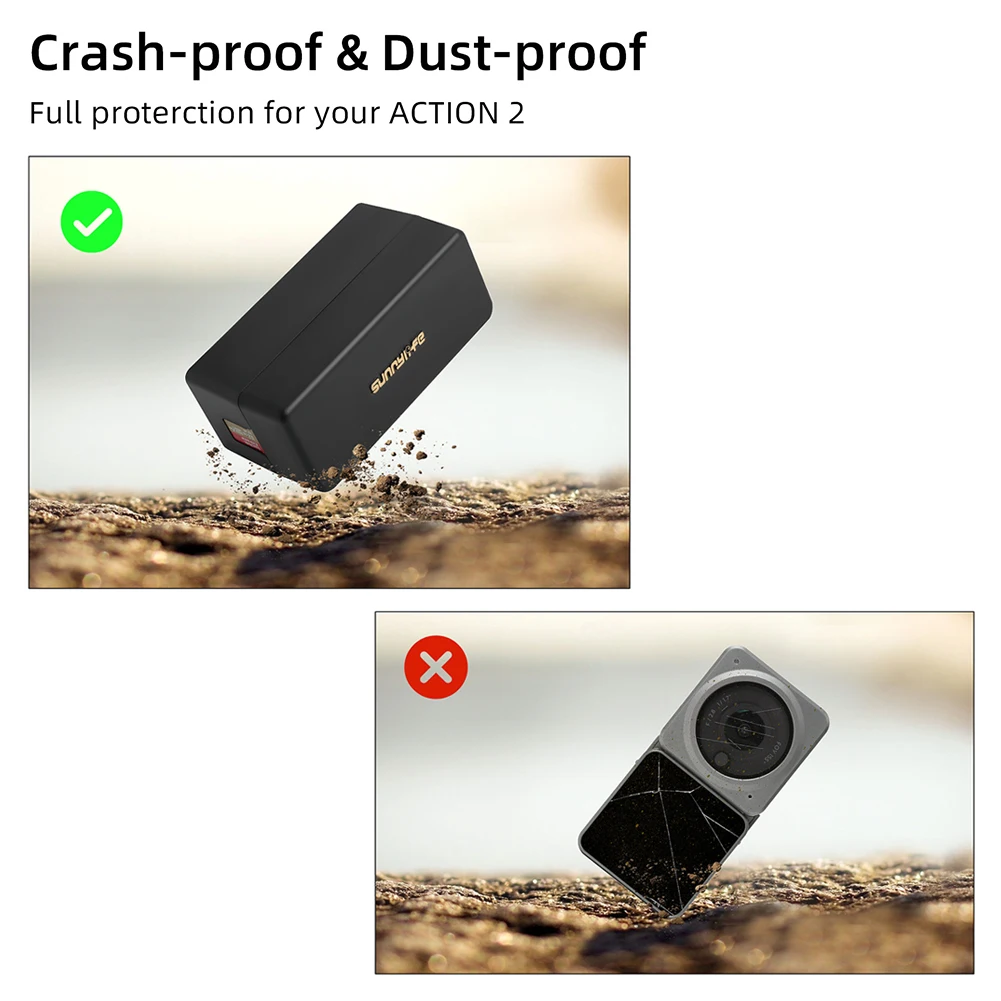 Sport Kamera Lagerung Tasche für DJI Action 2 Tragbaren Koffer Handtasche Organizer Wasserdichte Schutz Box Zubehör