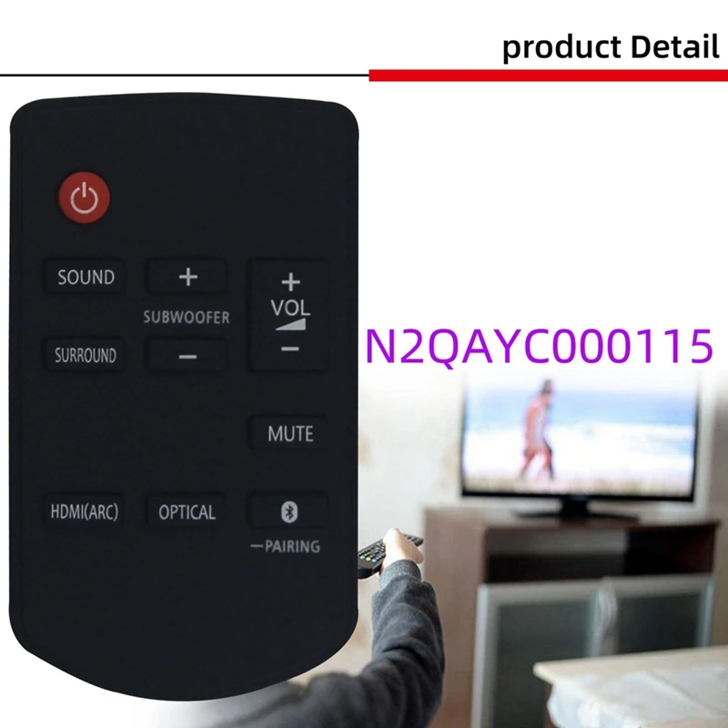 Remote Control N2QAYC000115 For Panasonic SC-HTB688EB-K Home Theater TV Sound Bar Audio System