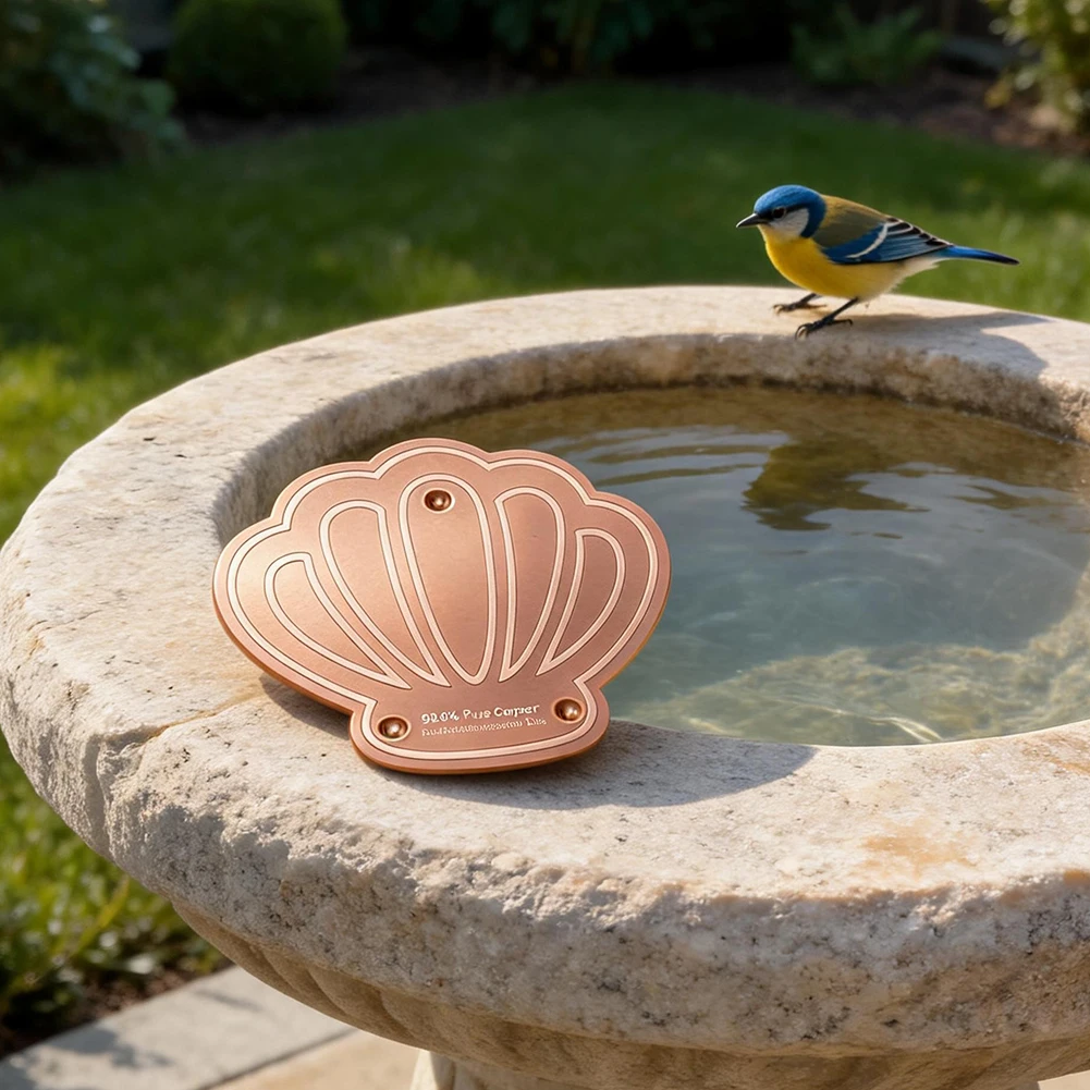 Garden Bird Accessory Copper Bird Bath Disc For Attracting Wild Birds Ion Release Technology Reduces Cleaning Frequency