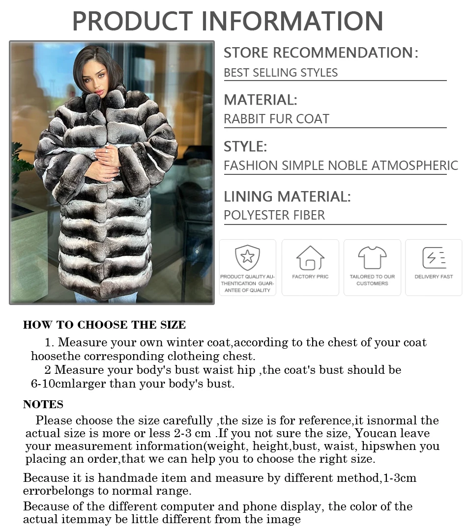 Women Coat Long Winter Rex Rabbit Fur Coat Natural Rabbit Fur Coat High Quality Luxury Real Fur Jackets