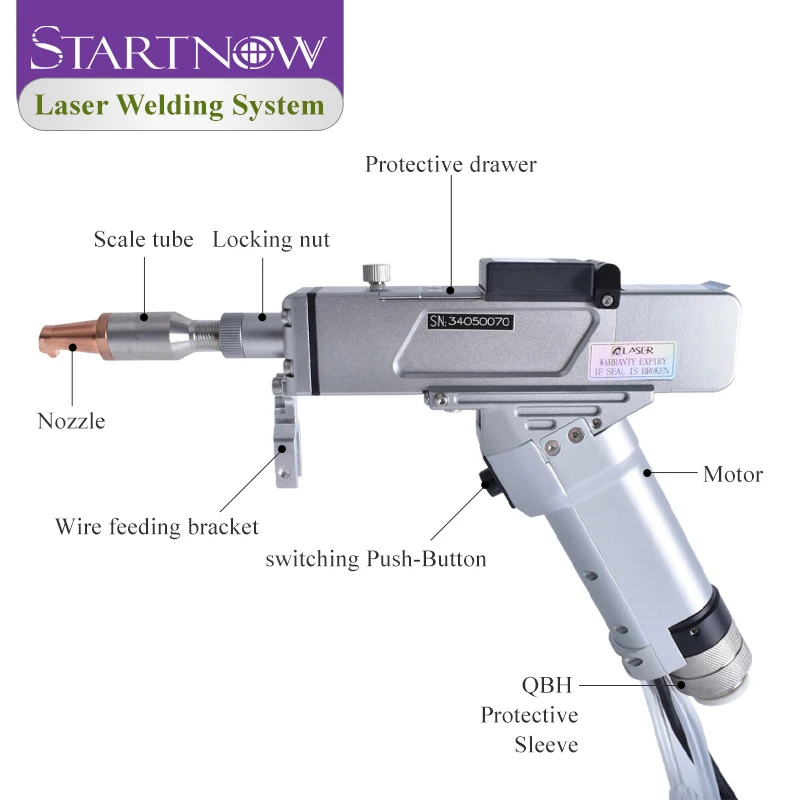 Startnow QILIN BWT20S BWT30C Handheld Fiber Laser Welding Control System with Laser Cleaning Head 2-in-1 Welding System