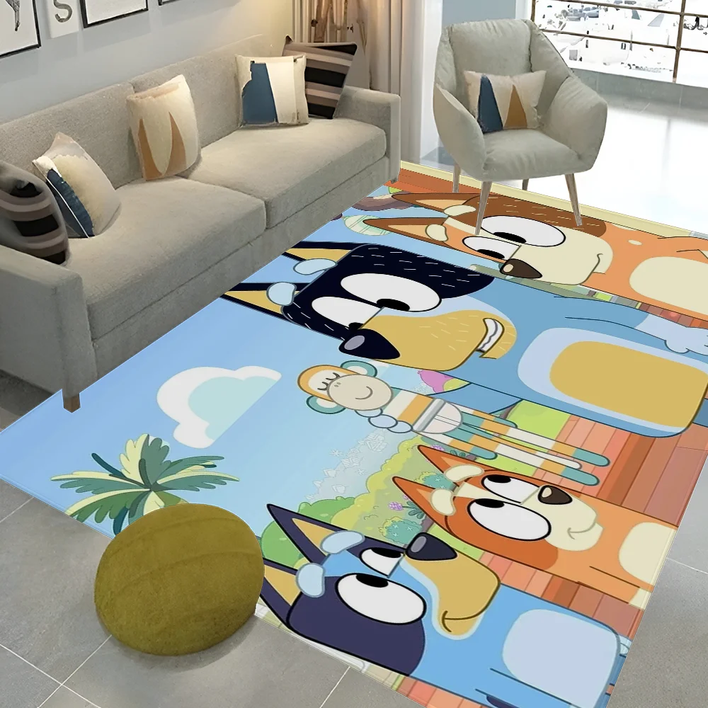 Cartoon B-Blueys Long Rugs Cheaper Anti-slip Modern Living Room Balcony Printed Bedside Area Rugs