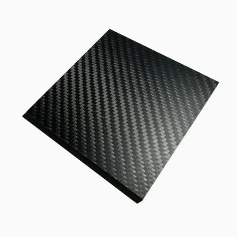 Direct Factory Supply High-Performance 3K Carbon Fiber Board Black Woven Texture Square Structured Panel