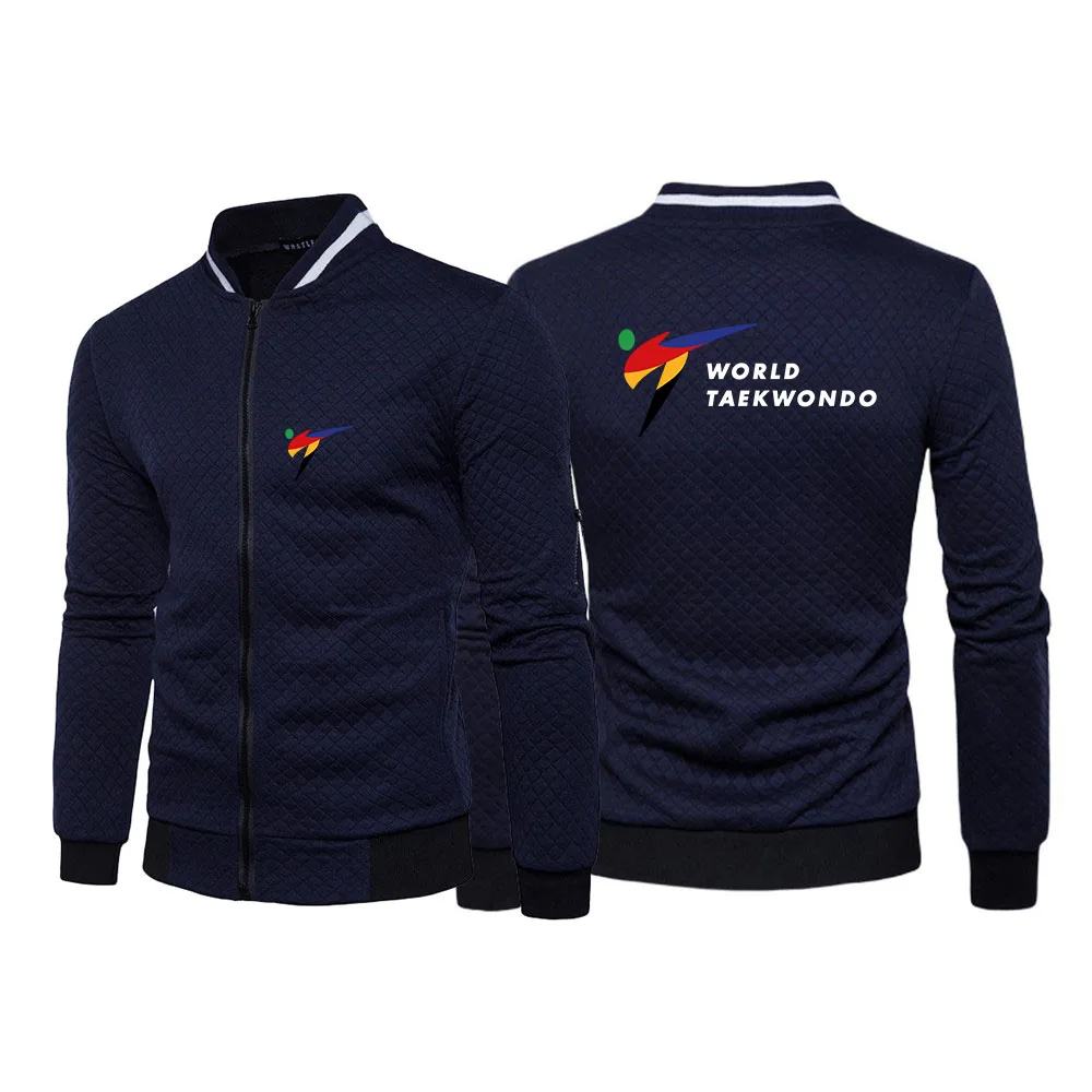 WTF World Taekwondo Federation 2024 Men Spring Autumn Casual Fashion Simple Six-color Zipper Hoodie Harajuku Hight Quality Coat