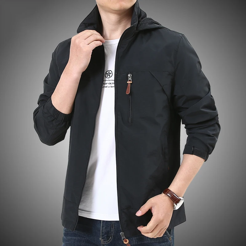 

Men's New Casual Jacket Spring and Autumn Outdoor Sports Detachable Hat Stormtrooper Jacket Men's Youth Casual Jacket Coat