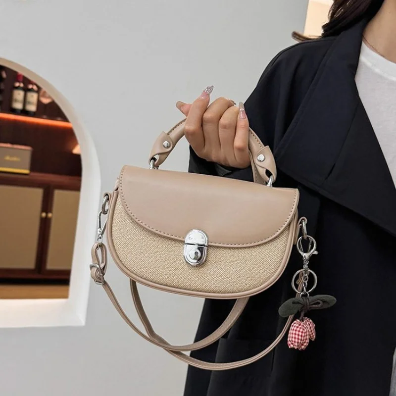 

Modern Vintage Crossbody Bag - Unique Solid Color Tote For Casual Outings And Business Meetings