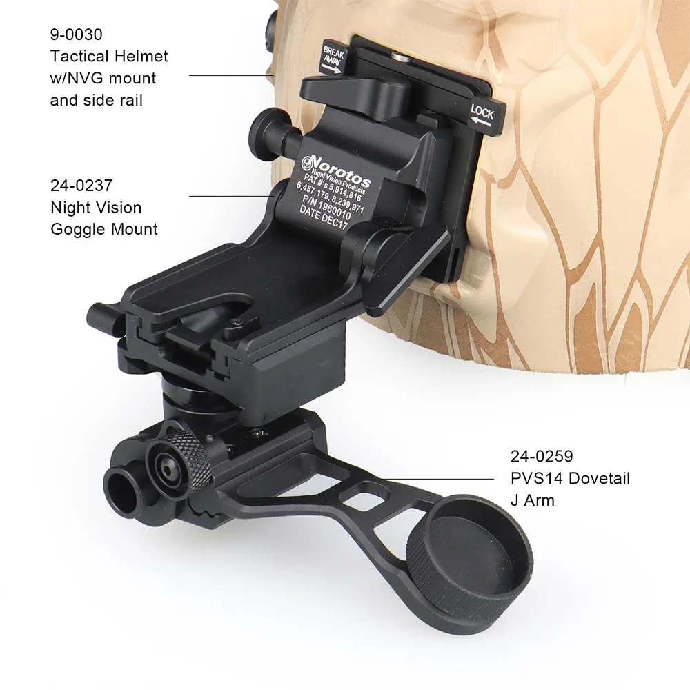 support-de-bras-en-j-creux-de-deuxieme-generation-pour-l'exterieur-support-de-casque-en-alliage-d'aluminium-instrument-de-vision-nocturne-support-de-bras-incurve-pvs-14