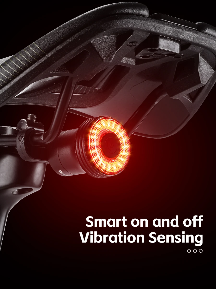 AliExpress West Biking WEST BIKING Aluminum Alloy Smart Bike Taillight Light Sensing Brake Sensor Dual Mount Waterproof Rechargeable Bicycle Rear Light