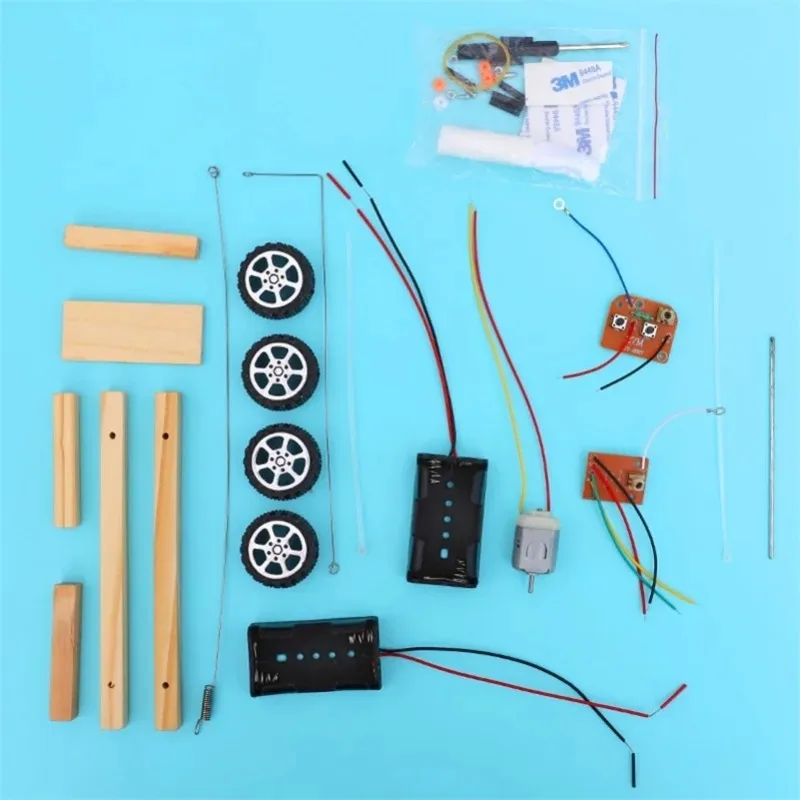 DIY Assembly Wireless Remote Control Racing Car Model Kit Physical Science Experiments Technology Educational Toys for Children