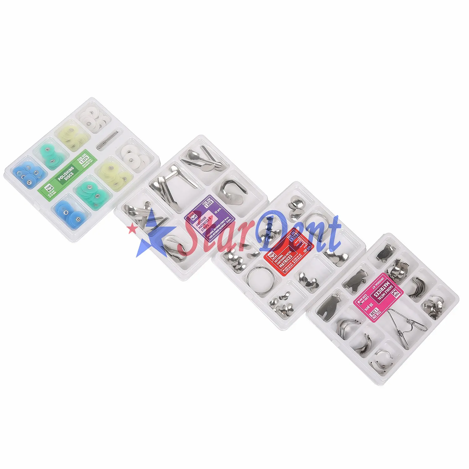 Orthodontic Dentals Disposable Saddle Matrix Bands Universal Kit for Teeth