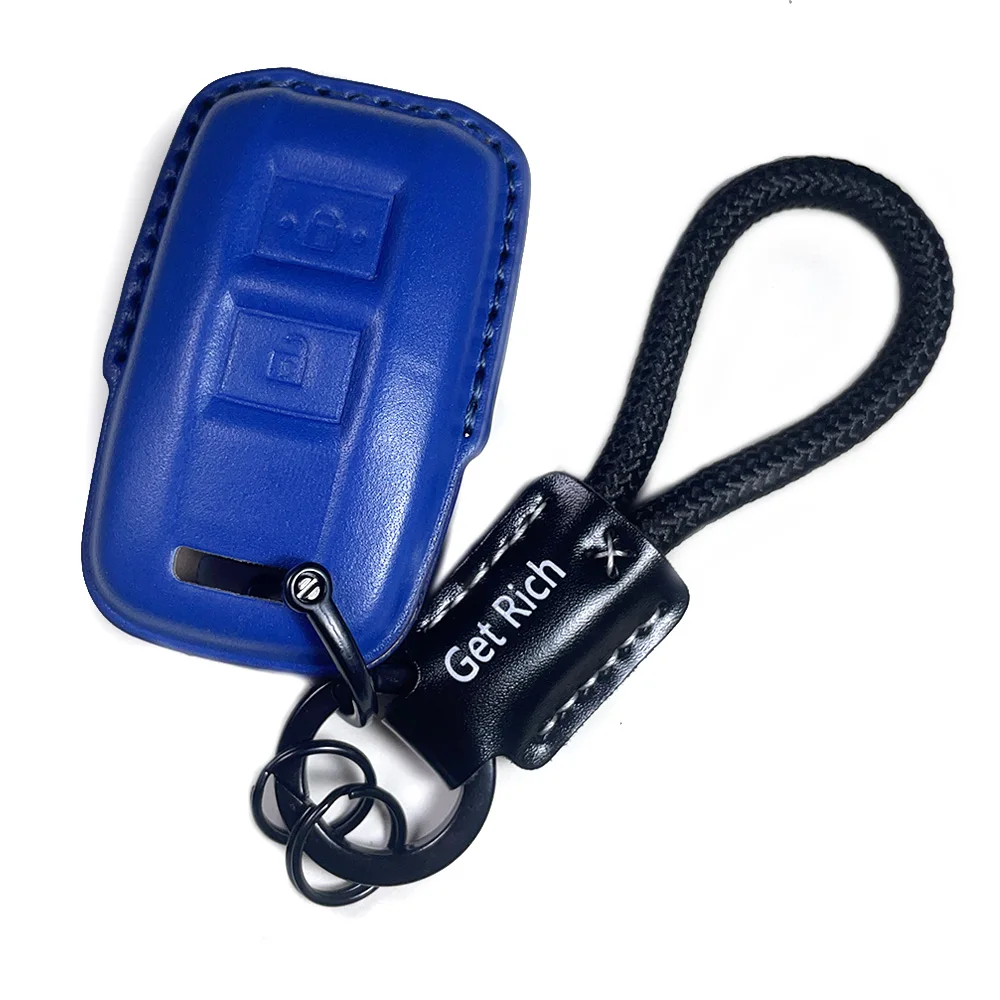 حافظة مفاتيح السيارة من الجلد الطبيعي لسيارة تويوتا لاند كروزر LC70 LC71 LC76 LC78 LC79 LC 70 71 76 78 79 غطاء لاقط ملحقات حقيبة فوب