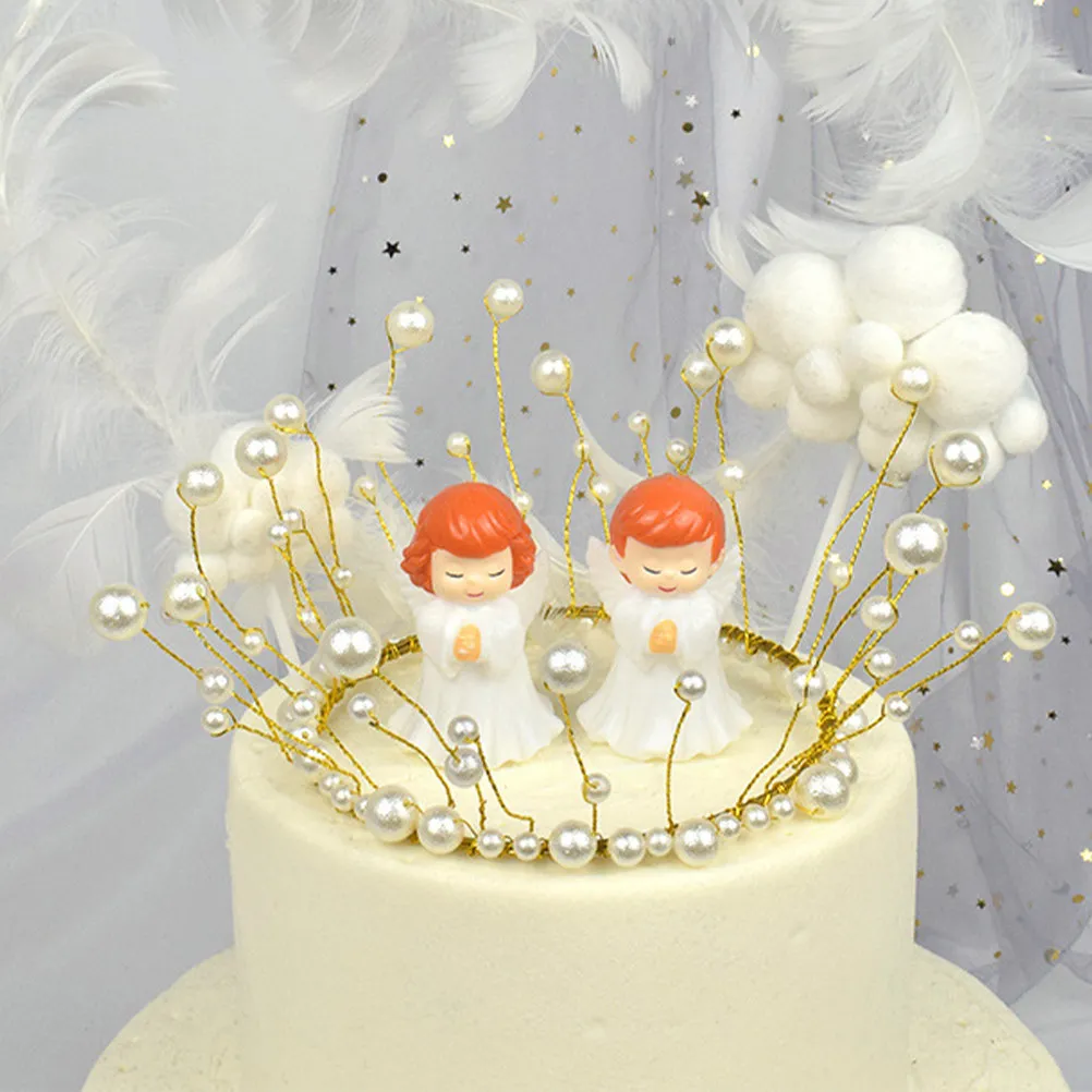 

6Pcs Praying Baby Angel Ornament Set Premium Resin Decor for Home Office Shelf Desk Birthday Cake Girl Room Aesthetic Angel