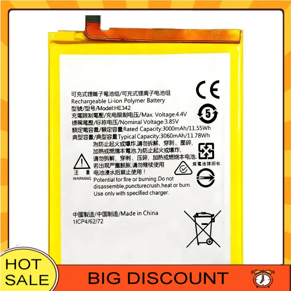 

Mobile Phone Battery 3000Mah HE342 Lightweight For Nokia 6.1 5.1 Plus X6 2018 X5 TA1099 TA1109