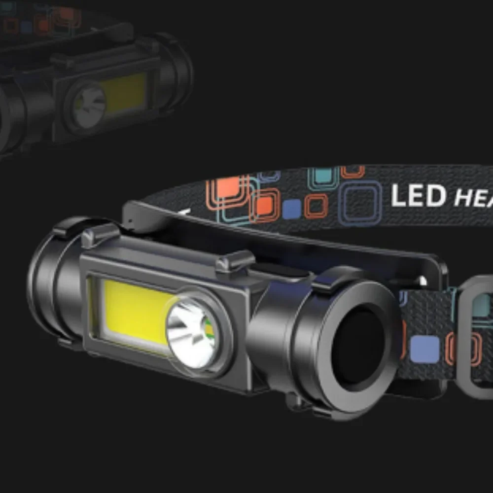 Mini Rechargeable Powerful Headlamp Hiking Camping USB C Head Light LED Headlight Front Head Lamp For Working