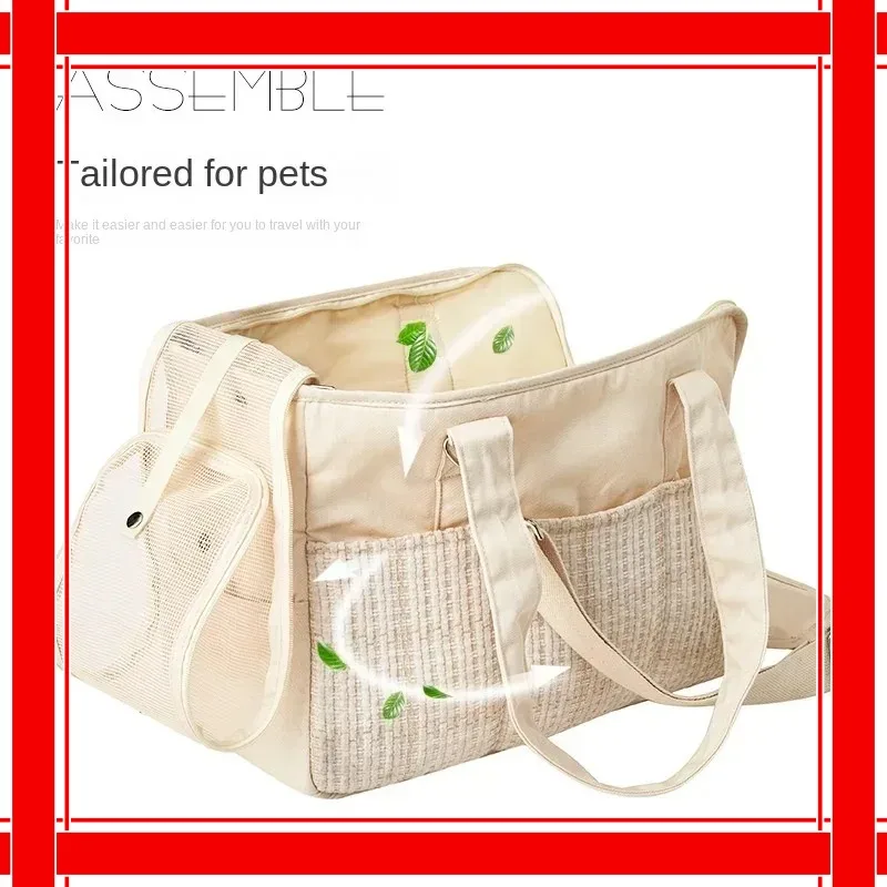 00000000 جديد القطن قماش القط حقيبة خارج المحمولة واحدة الكتف صغيرة الجسم الكلب حقيبة المحمولة قماش القط الحيوانات الأليفة 000